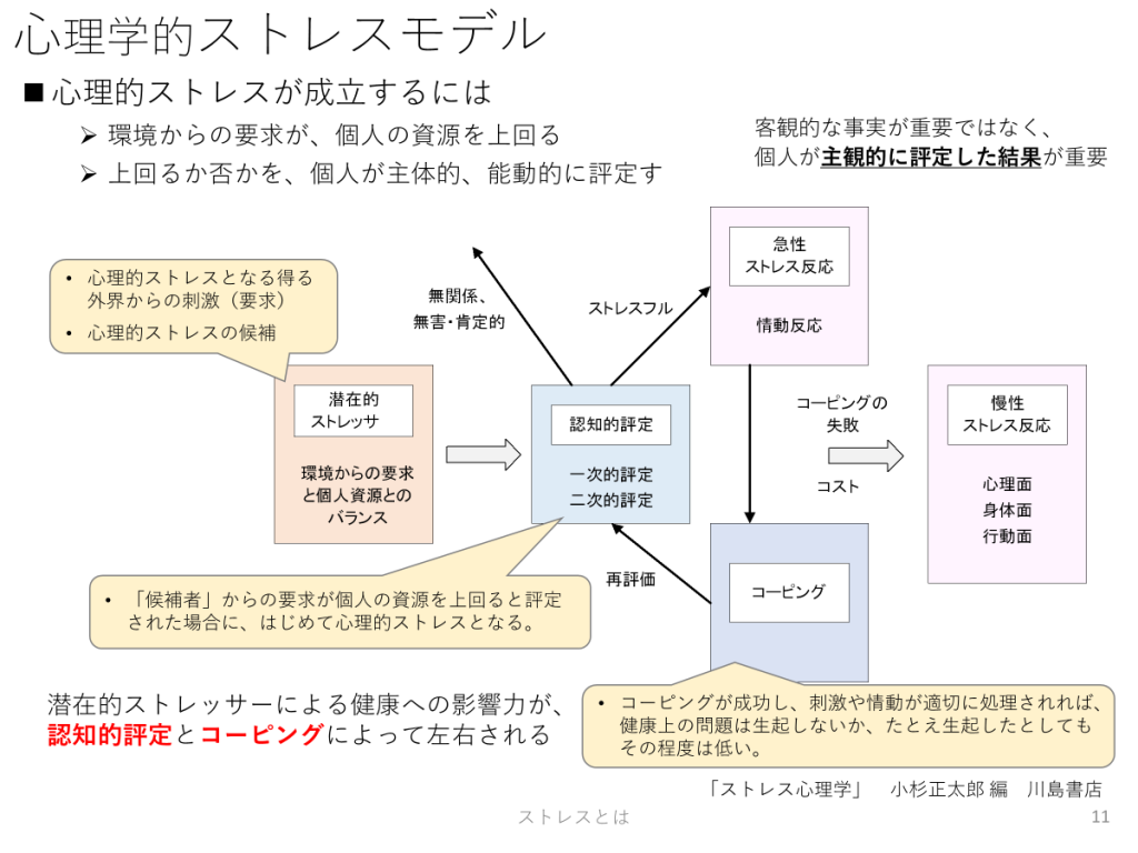 ラザルスの心理学的ストレスモデル、ベスリのリワーク